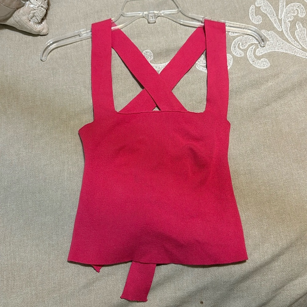 Le Lis pink criss cross top